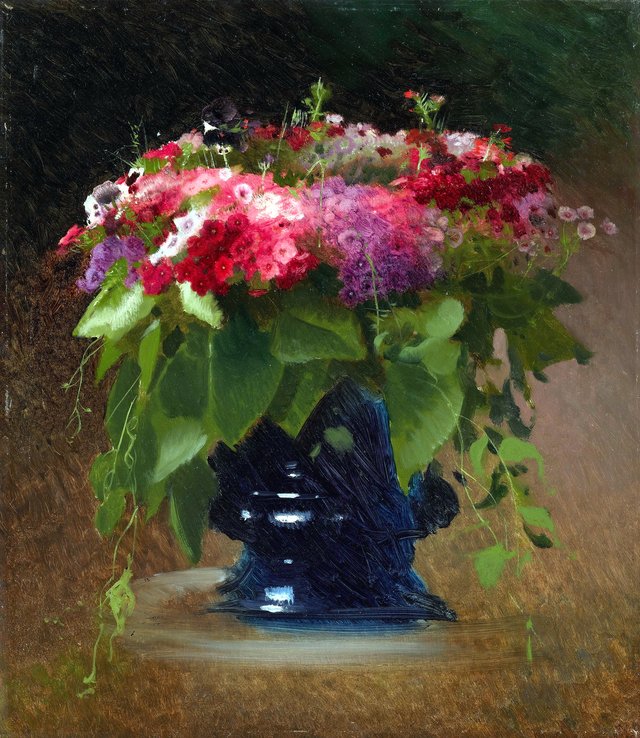 Bouquet of Flowers. Phlox by Ivan Kramskoi
