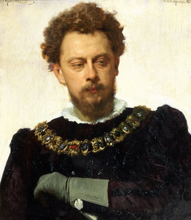 The Actor A.P.Lensky as Petruchio in Shakespeare's Comedy "The Taming of the Shrew" by Ivan Kramskoi