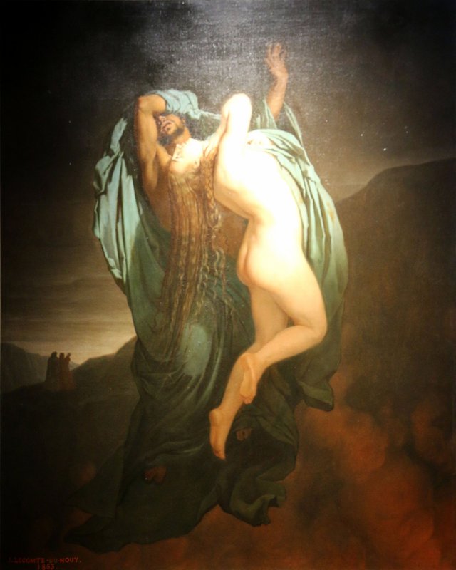 Francesca da Rimini in hell by Jean-Jules-Antoine Lecomte du Nouÿ