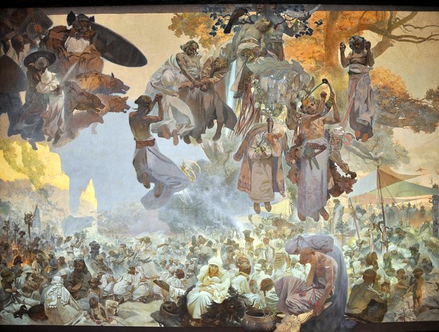 The Celebration of Svantovit in Rujana by Alphonse Mucha
