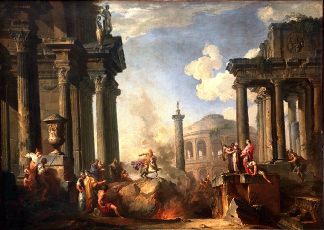 Legende des Marcus Curtius by Giovanni Paolo Panini