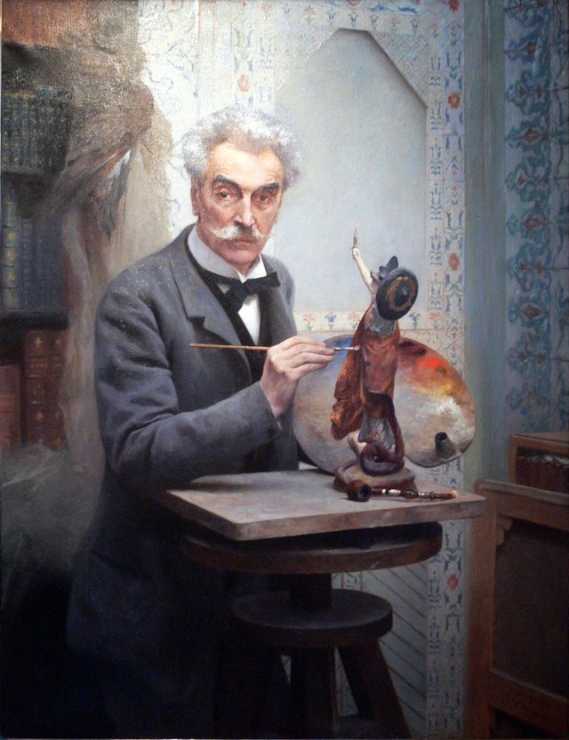 Sculptor working. Gérôme in his workshop by Fernand Cormon