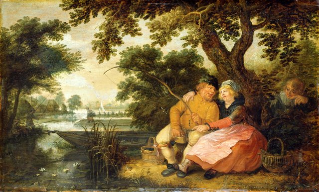 Lovers in a landscape by David Vinckboons