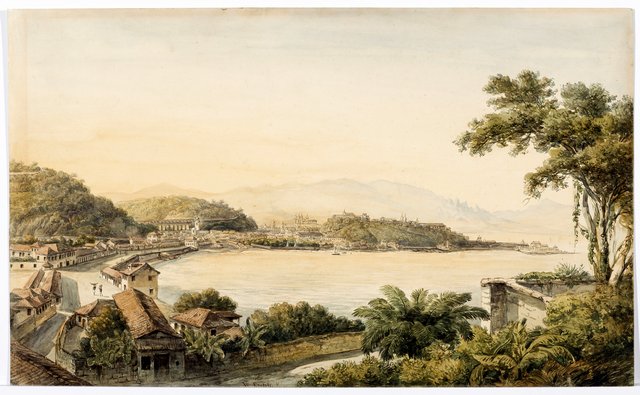 Vista do Rio de Janeiro tomada do outeiro da Glória (atribuído) by Willem Roelofs
