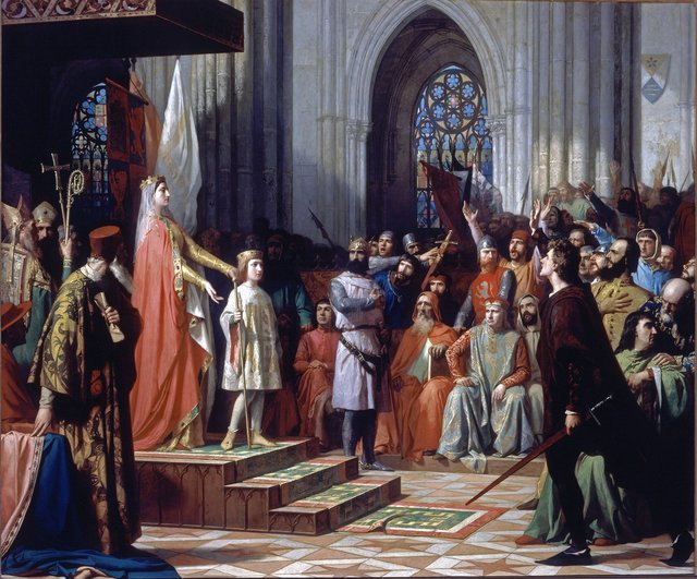 María de Molina presenta a su hijo Fernando IV en las Cortes de Valladolid de 1295 by Antonio Gisbert