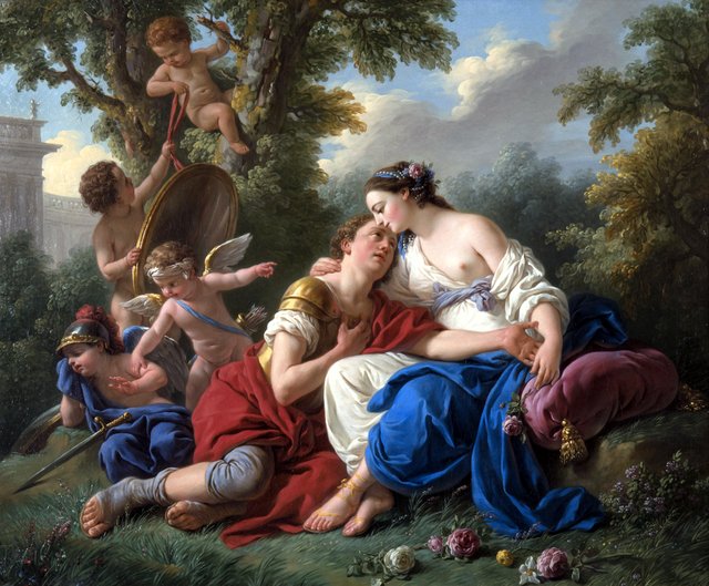 Rinaldo and Armida by Louis-Jean-François Lagrenée