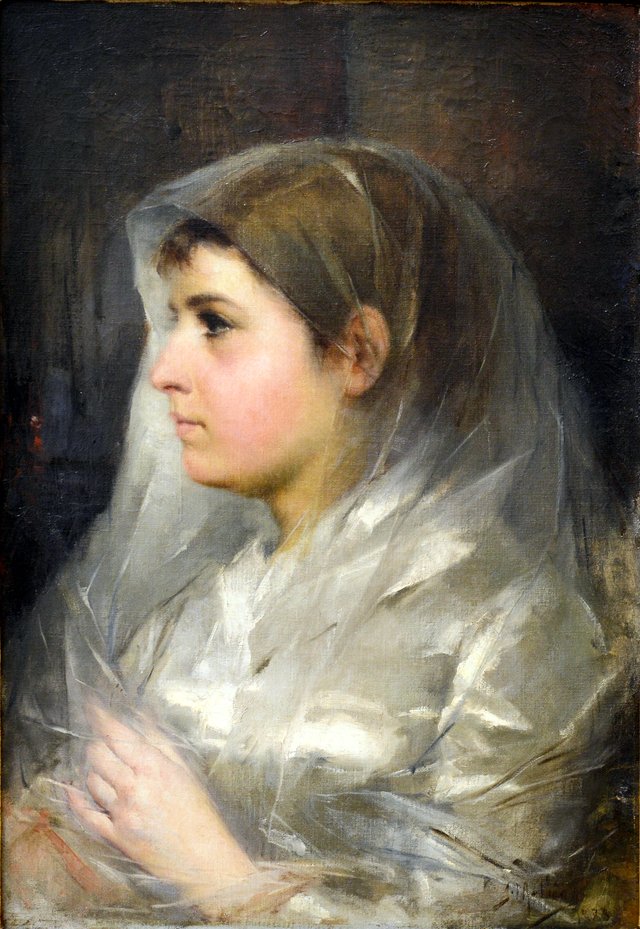 Young girl by José Malhoa