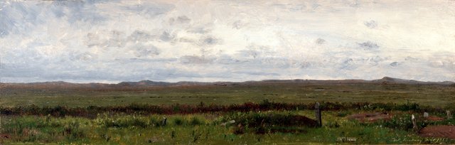Graves of Travellers, Fort Kearny, Nebraska by Worthington Whittredge