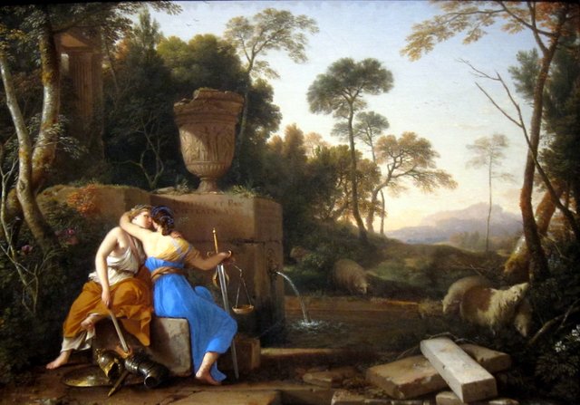 The Kiss of Peace and Justice by Laurent de La Hyre