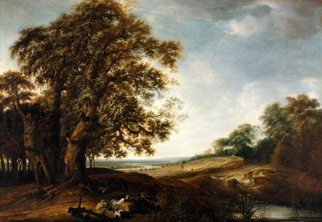 Sleeping Peasants near Fields (Parable of the Weeds) by Simon de Vlieger
