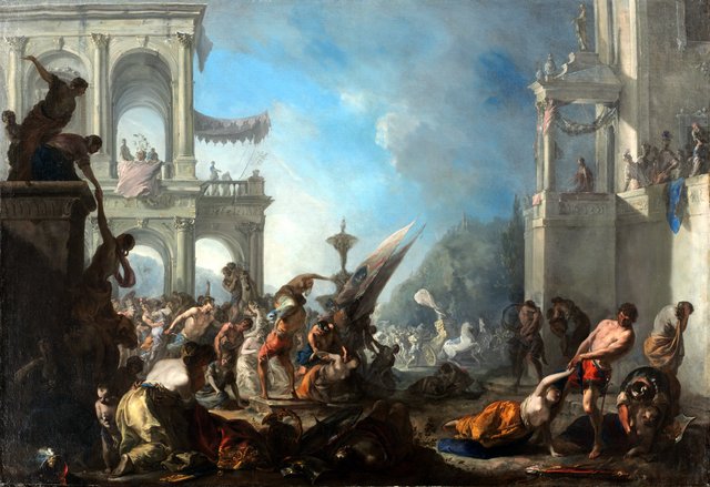 Abduction of the Sabine Women by Johann Heinrich Schönfeld