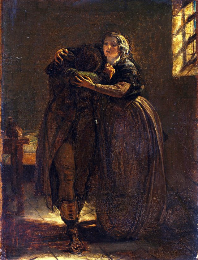 Study for "Come Rest in this Bosom my own Stricken Dear" by Augustus Egg