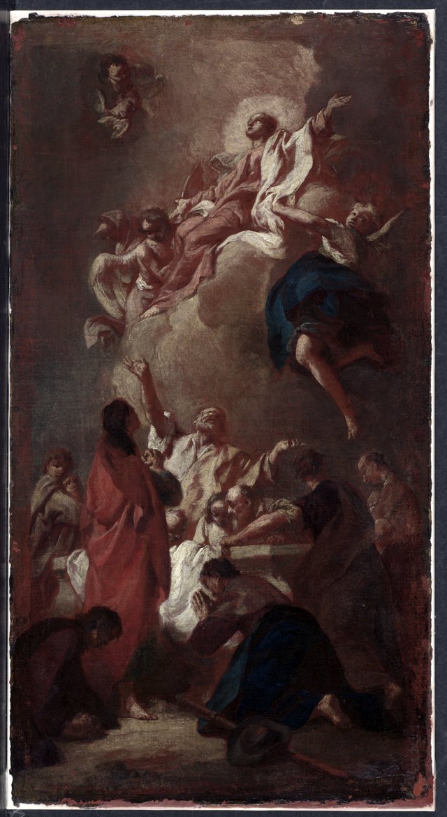 Sketch for "The Assumption of the Virgin" (for St. James, Zbraslav, near Prague)? by Giovanni Battista Piazzetta