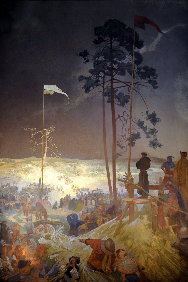 The Meeting at Křížky by Alphonse Mucha