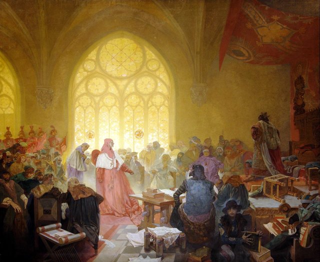 The Hussite King Jiří of Poděbrady by Alphonse Mucha