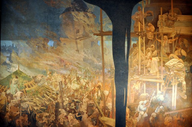 Defense of Sziget Against the Turks by Alphonse Mucha