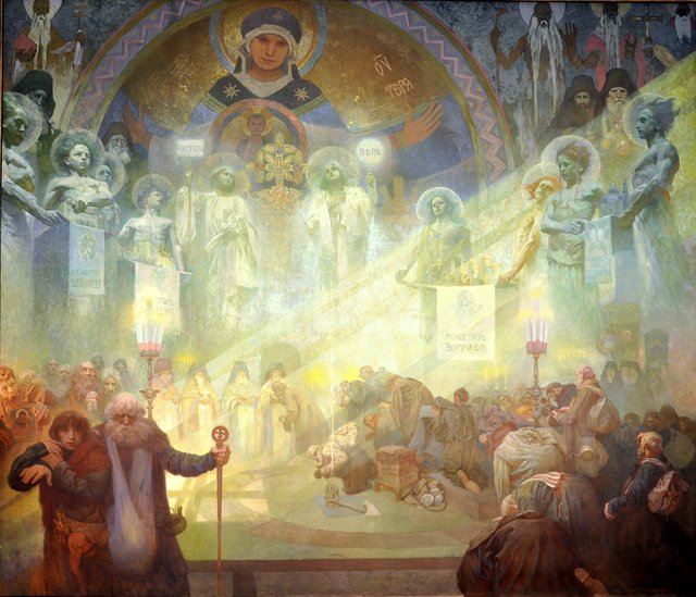 Holy Mount Athos by Alphonse Mucha