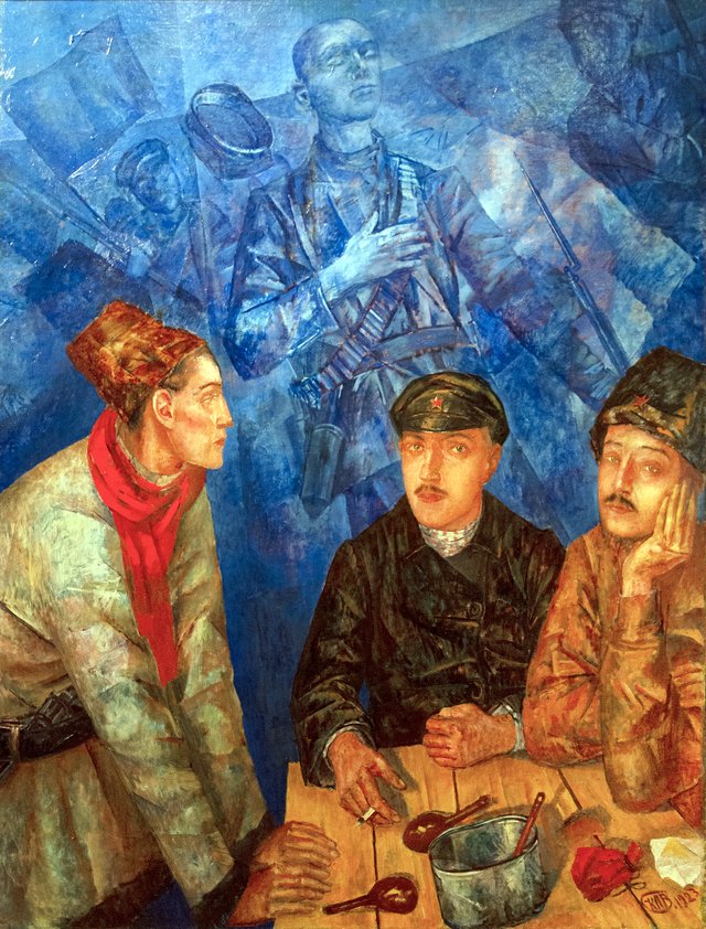 After battle by Kuzma Petrov-Vodkin
