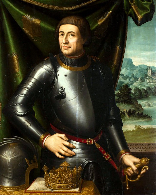 Portrait of the king Alfonso V of Aragón by Juan de Juanes