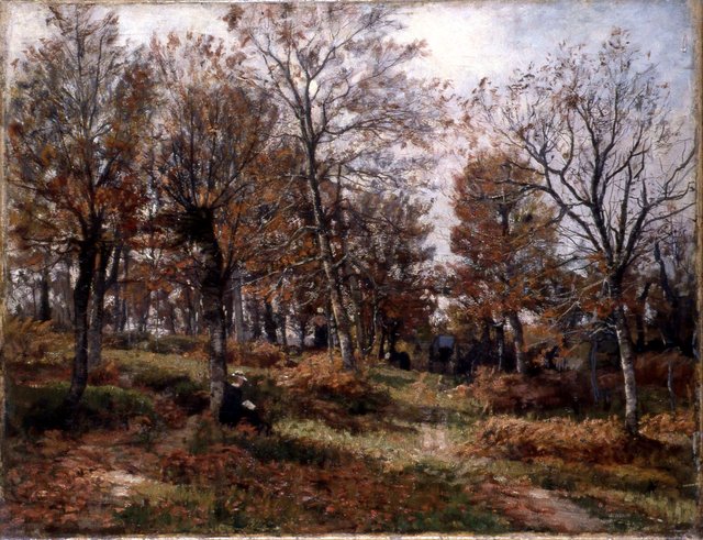 Skogsinteriør fra Douarnenez by Kitty Lange Kielland