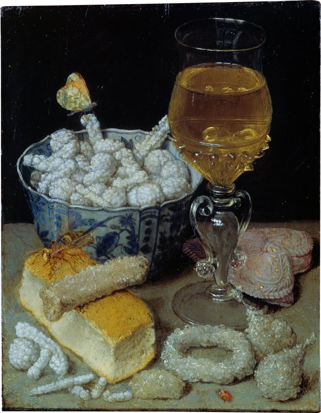 Still Life with Bread and Sweetmeats by Georg Flegel