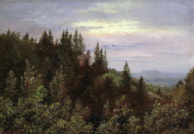 Evening Light near Pillnitz by Carl Gustav Carus