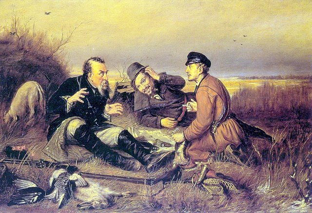 Hunters at Rest by Vasily Perov