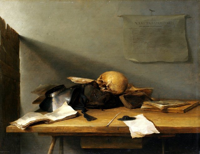 Still-life with Books and Skull (Vanitas) by Jan Davidsz. de Heem