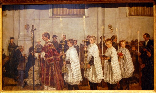 Procession in the Old-Catholic Church, The Hague by Isaac Israëls