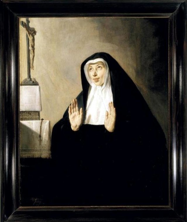 Portrait of the beguin Isabella van Hoey by Pieter de Grebber