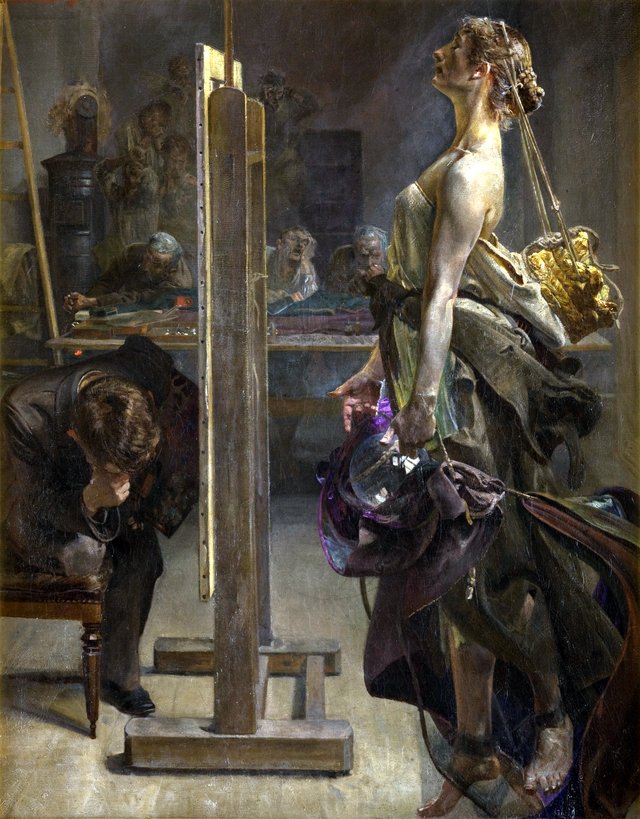 Painter's inspiration by Jacek Malczewski