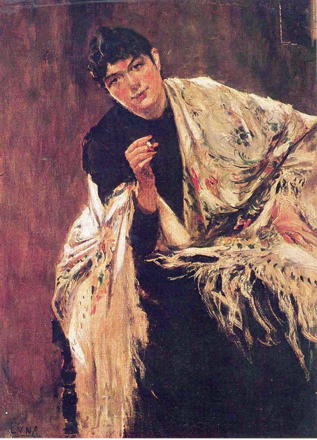 Una Chula II by Juan Luna