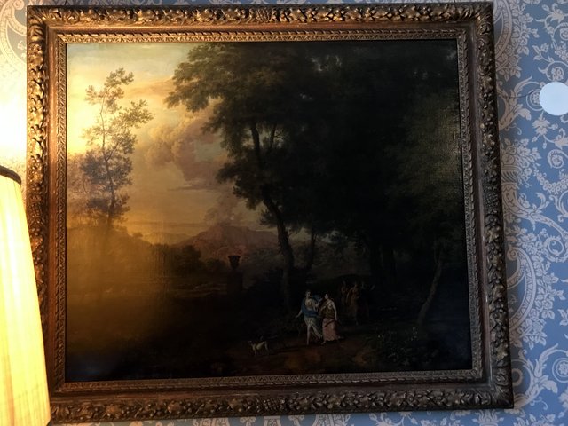 Hunting goddesses in a landscape by Johannes Glauber