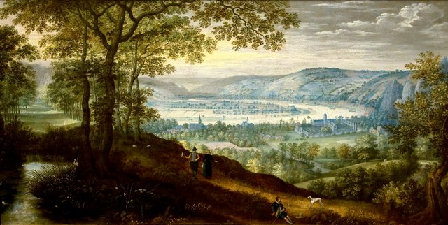 Landscape near Dinant by Lucas van Valckenborch