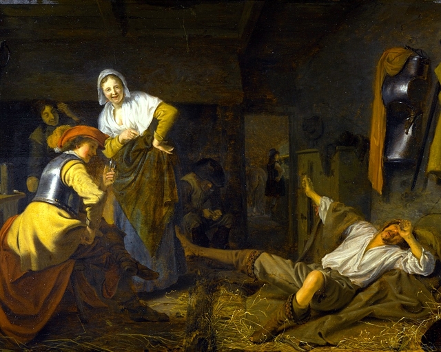 Soldiers at Reveille by Ludolf de Jongh