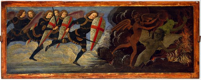 Archangel Saint Michael and the Angels at War with the Devil by Domenico Ghirlandaio