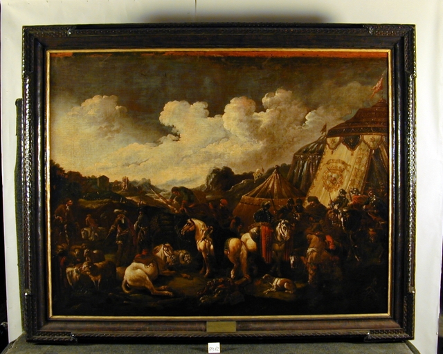 A Military Encampment by Philipp Peter Roos