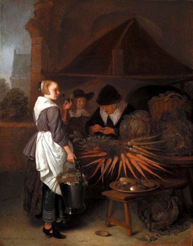 The Vegetable Stall by Quirijn van Brekelenkam