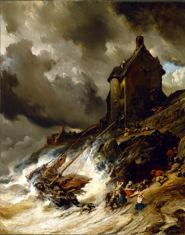The Wreck by Eugène Isabey