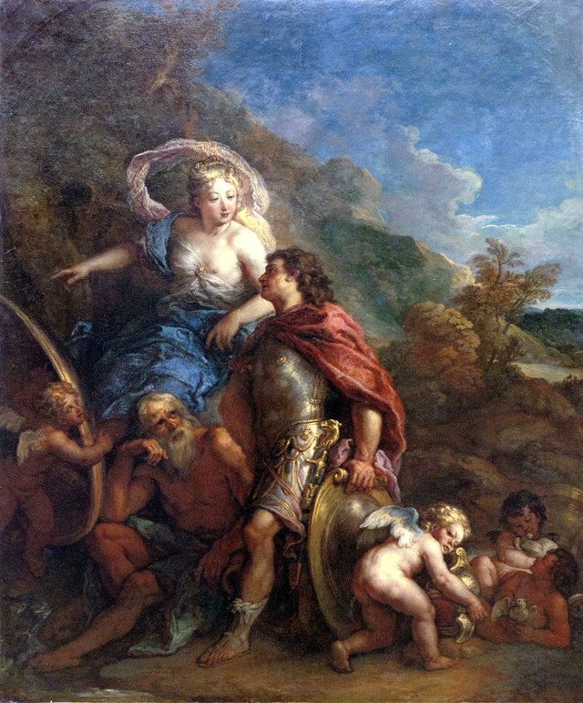 Vénus présentant des armes à Enée by Charles de La Fosse