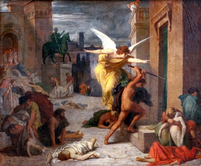 La Peste à Rome by Jules-Élie Delaunay