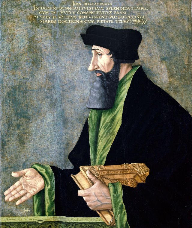 Portrait of Johannes Oecolampadius by Hans Asper