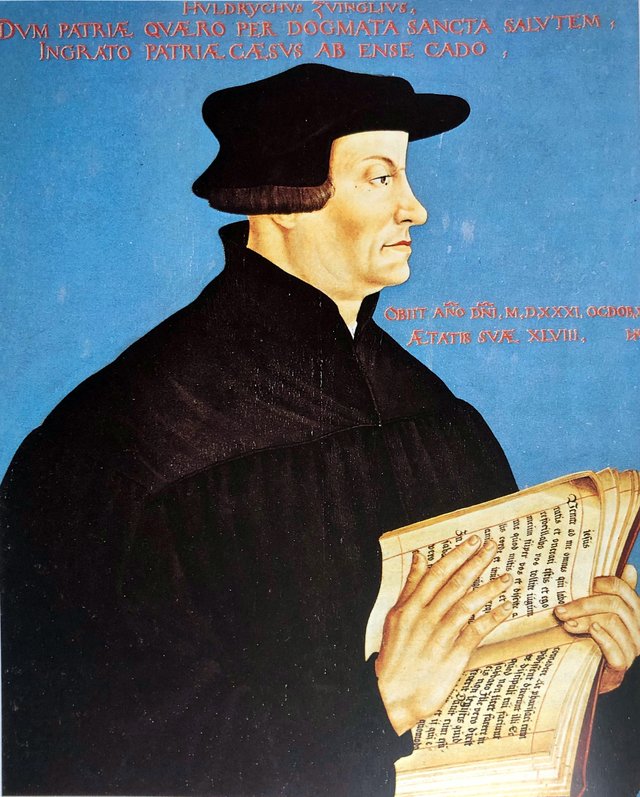 portrait of Huldrych Zwingli by Hans Asper