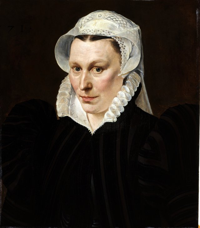 Portrait of Magdalena Plantin by Adriaen Thomasz. Key