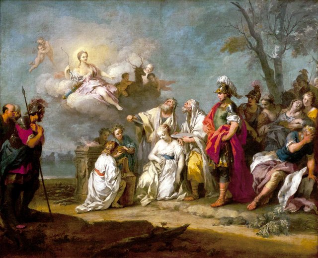 Das Opfer der Iphigenie by Jacopo Amigoni