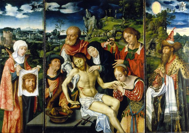 Triptych with the Lamentation of Christ by Joos van Cleve