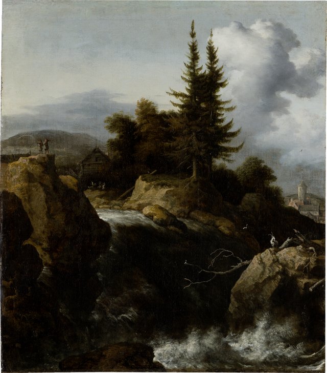 Landscape with Waterfall by Allaert van Everdingen