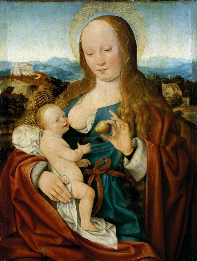 Madonna with Pear by Joos van Cleve