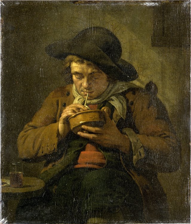 Peasant Lighting his Pipe by Jan Ekels the Younger