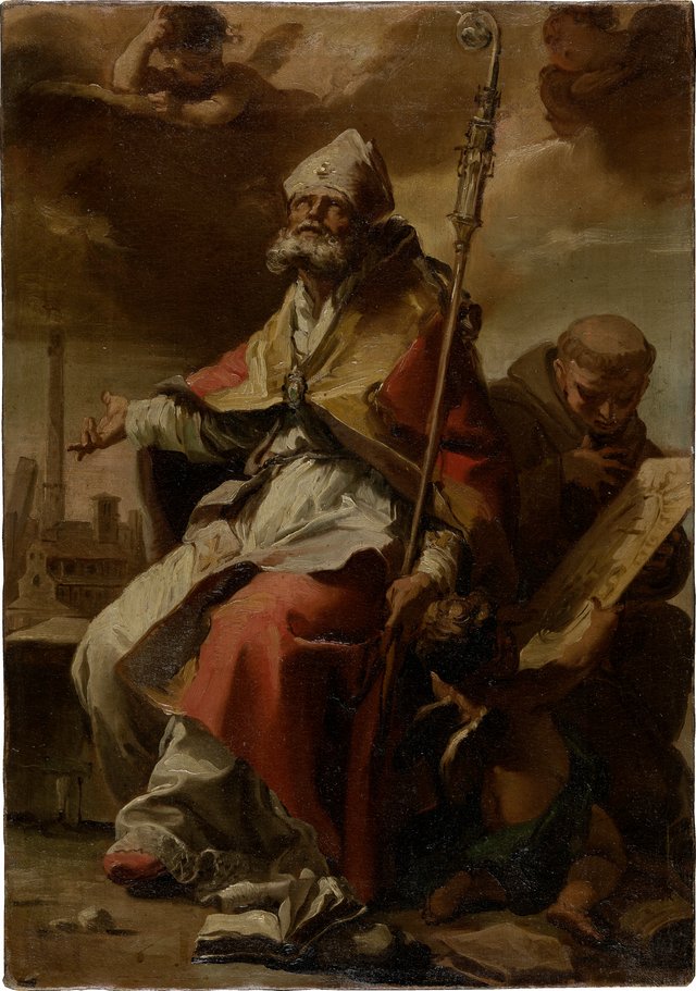 Saints Petronius of Bologna and Bernardin of Siena by Gaetano Gandolfi
